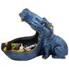 Ippopotamo Bocca Grande Arrabbiato Pezzo da Esposizione per Arredamento Casa, Ippopotamo Blu - 1 Pezzo