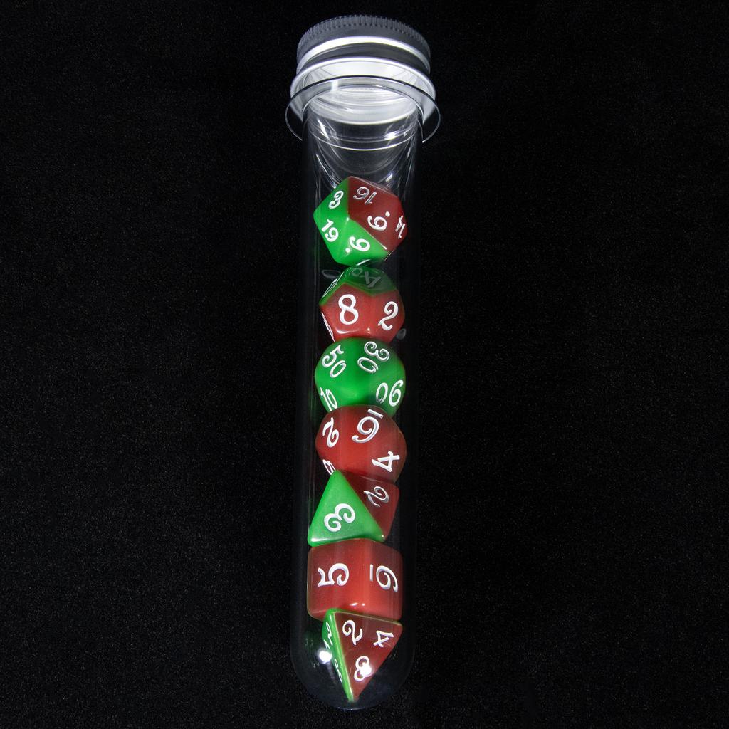 Splic Colors DND Dice 7pcs Polyhedral Game Dice with Tube for DND RPG Game Table Game
