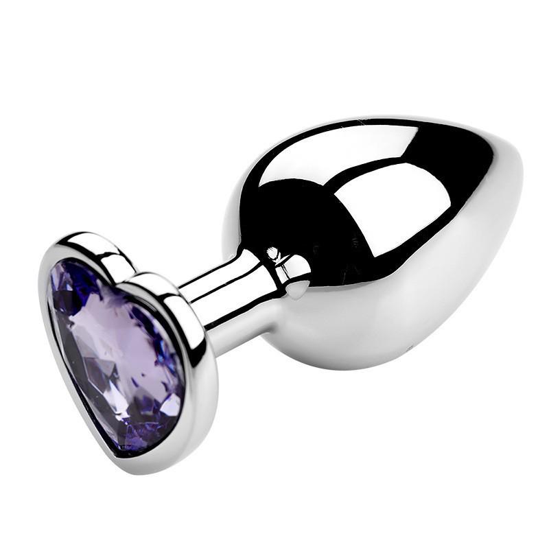 Heart-Shaped Metal Anal Plug - Prostate Massager & Dilation Toy for Adults