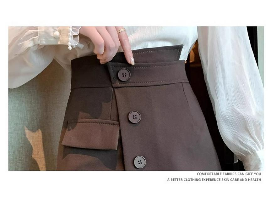 High-Waisted Irregular Korean-Style Women's Wide-Leg Slimming Culottes for Autumn 2023