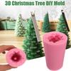 Silicone Craft 3D Christmas Tree Baking Tools Candle Bakeware Cake Mold Soap Mould Christmas