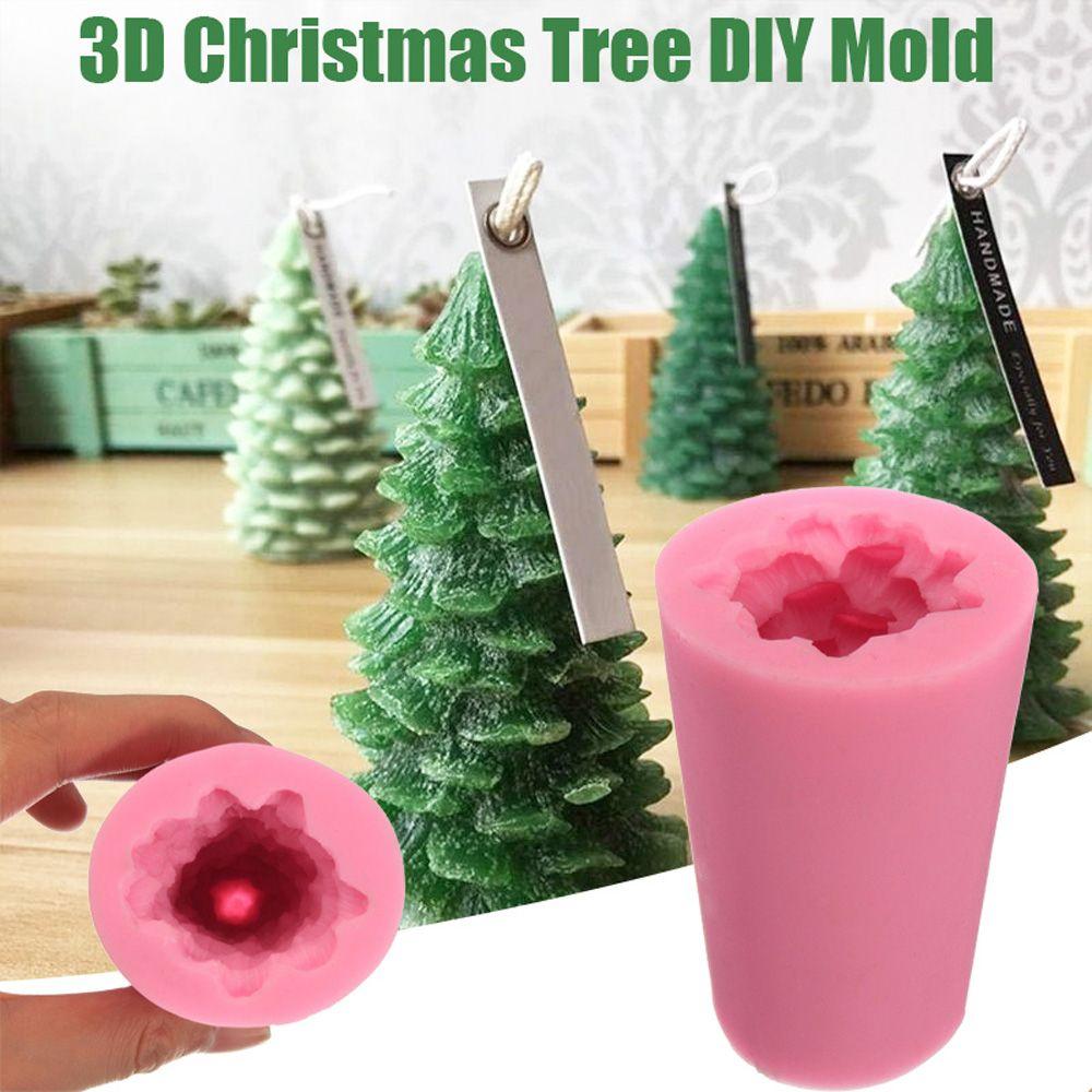 Silicone Craft 3D Christmas Tree Baking Tools Candle Bakeware Cake Mold Soap Mould Christmas