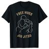 Jiu Jitsu Free Hugs O Neck Casual Men T-shirts 100% Cotton Youth T Shirt Funny Fighter Tshirt Judo Art Japan Style Tees