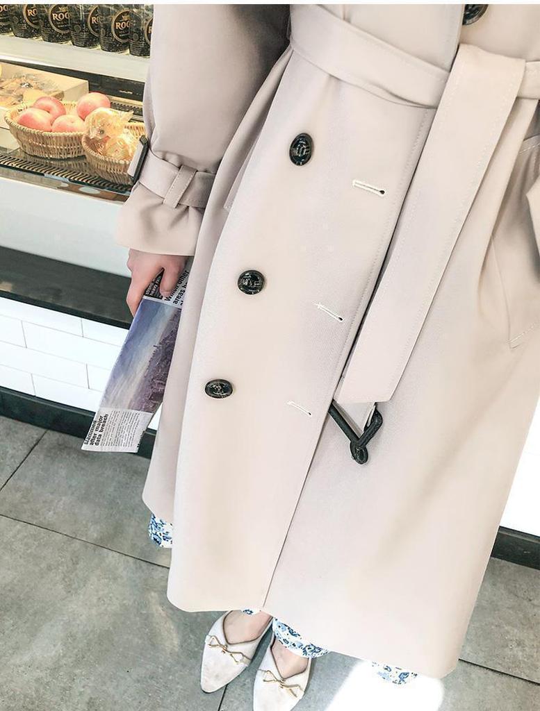 2025 Mid-Length Autumn Trench Coat for Women - British Style with a Goddess Appeal