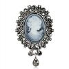 Vintage Victorian Cameo Elegant Queen Head Portrait Brooch For Women Antique Wedding Bridal Bouquet Clothing Jewelry Gifts