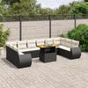 VidaXL Garden Lounge Set with Cushions 11 Pcs, Patio Sofas, Patio Furniture Set, Outdoor Furniture, Black 3272365
