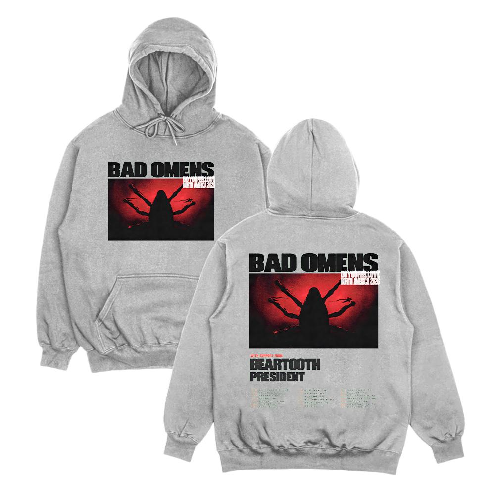 

Bad Omens Do You Feel Love Tour Худі Чоловічі Жіночі Модні Флісові Толстовки Рок Панк Стиль Пуловери Трендові Універсальні XXL сірий колір