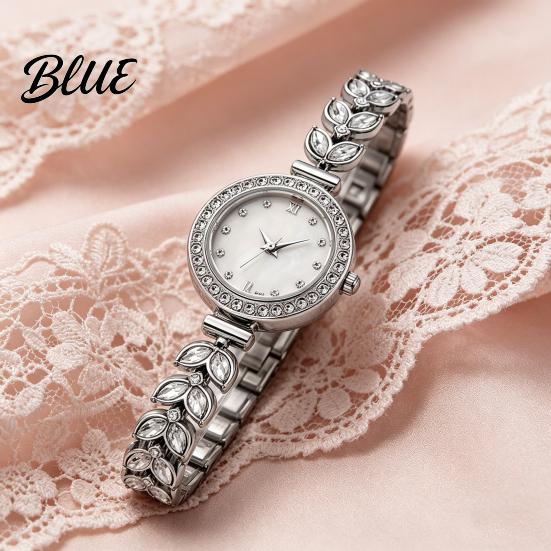 Elegant Women Watch Ladies Rhinestone Bracelet Luxury Quartz Round Dress