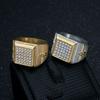 Men's Stainless Steel Jewelry Vintage Hip Hop Micro Pave CZ Ring Party Jewelry