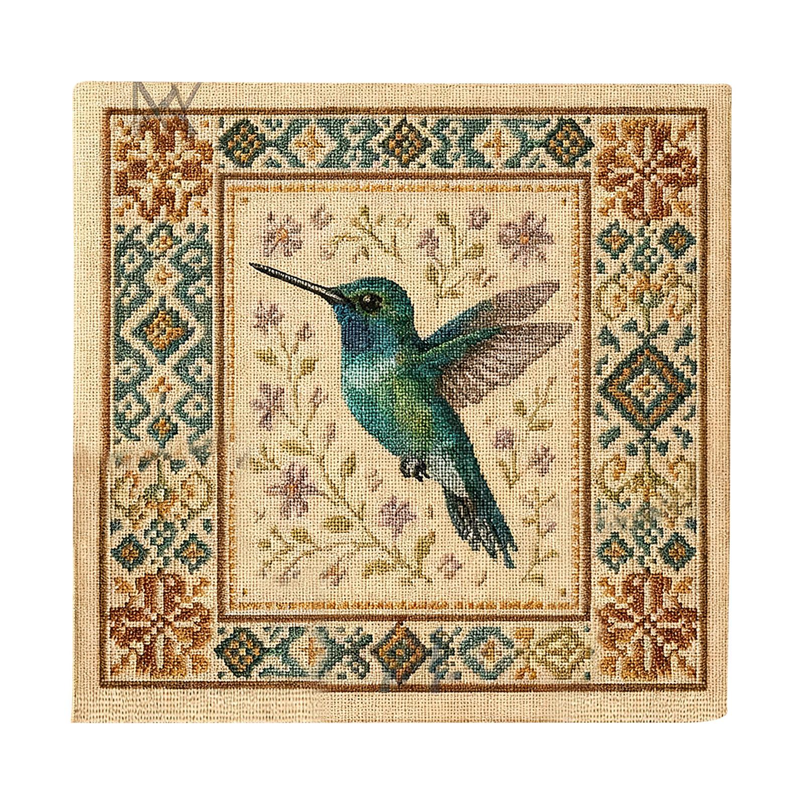 

Набор для вышивания крестом с цветочным узором, Персонализированный набор для вышивания птиц крестом для взрослых начинающих, DIY вышивка иглой, настенное искусство для дома One Size
