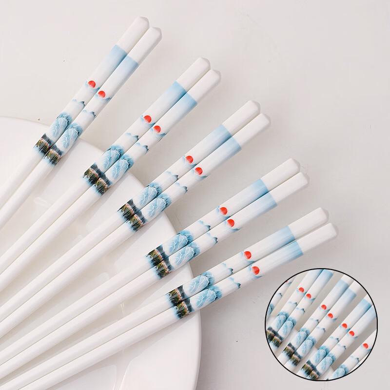 Zhi Shi Chinese Light Luxury Ceramic Chopsticks