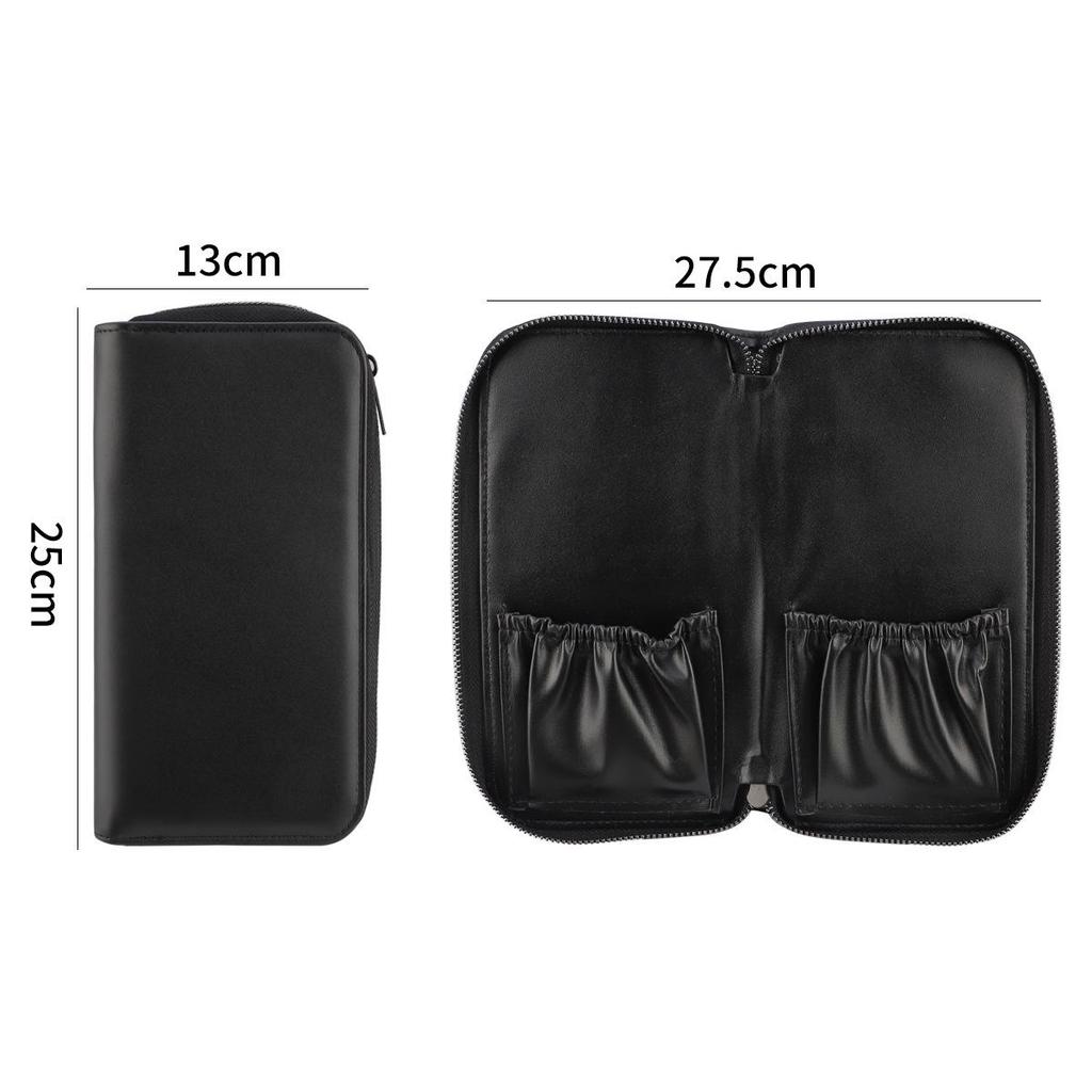 Black Foldable Makeup Brush Bag, Large Capacity, 14-40 Slots