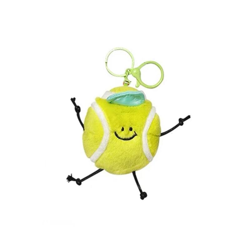 Unique Key Charm Pendant Sports Series Pendant Toy Bag Pendant Keyring Plush Texture Present for Fashionable Lover