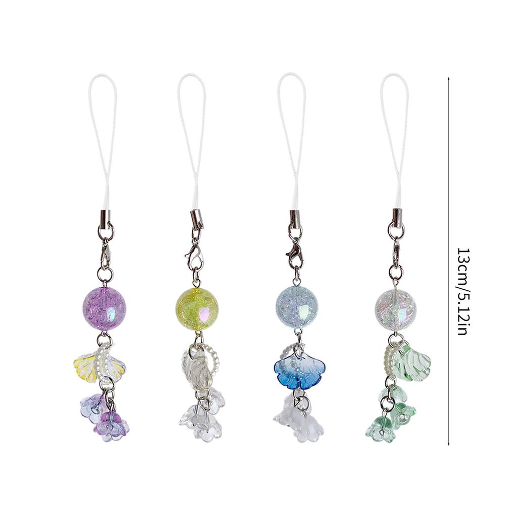 Fashionable Beaded Cellphone Charm Phone Chain Keyring Accessory Personalized Decoration for Fashion Enthusiasts