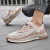 Men's Shoes Summer New Mesh Shoes Hollow Mesh Surface Casual Shoes Men's Leather Soft Bottom Breathable Tennis Shoes
