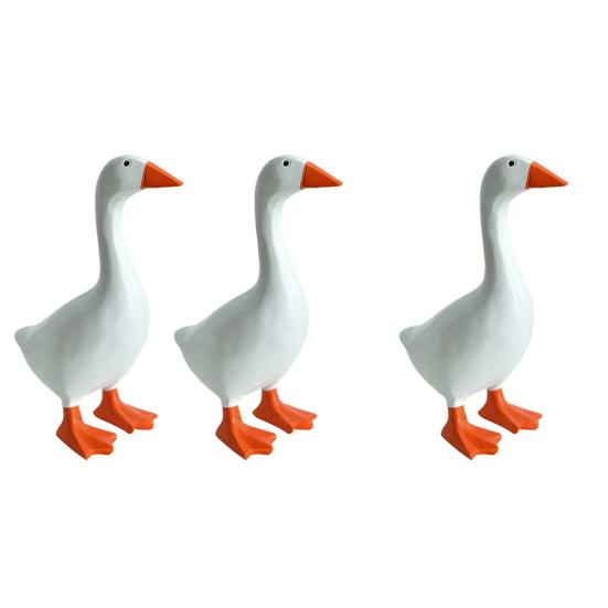 Magnetic Goose Key Holder Statue Duck Key Hanger Resin Figurine Sculpture Home Office Desktop Decoration Ornament