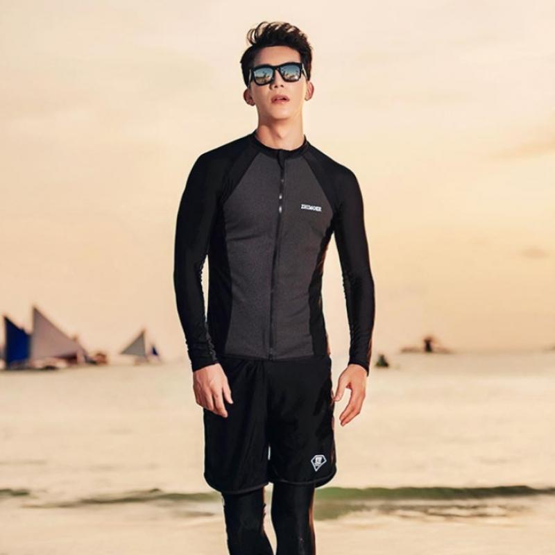 Fruitry Men S raSh Guard Set Black M 4xl looSe Fit SwiMwear