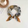[18 cotton and linen] French high-end bag head small square scarf women's seaside photo silk scarf spring and autumn decorative versatile scarf