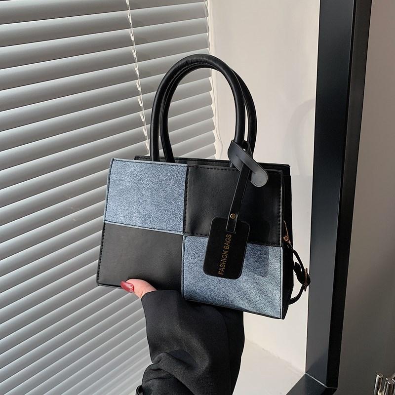 New women's bags contrasting colors splicing niche design fashion trend handbag commuting shoulder messenger bag