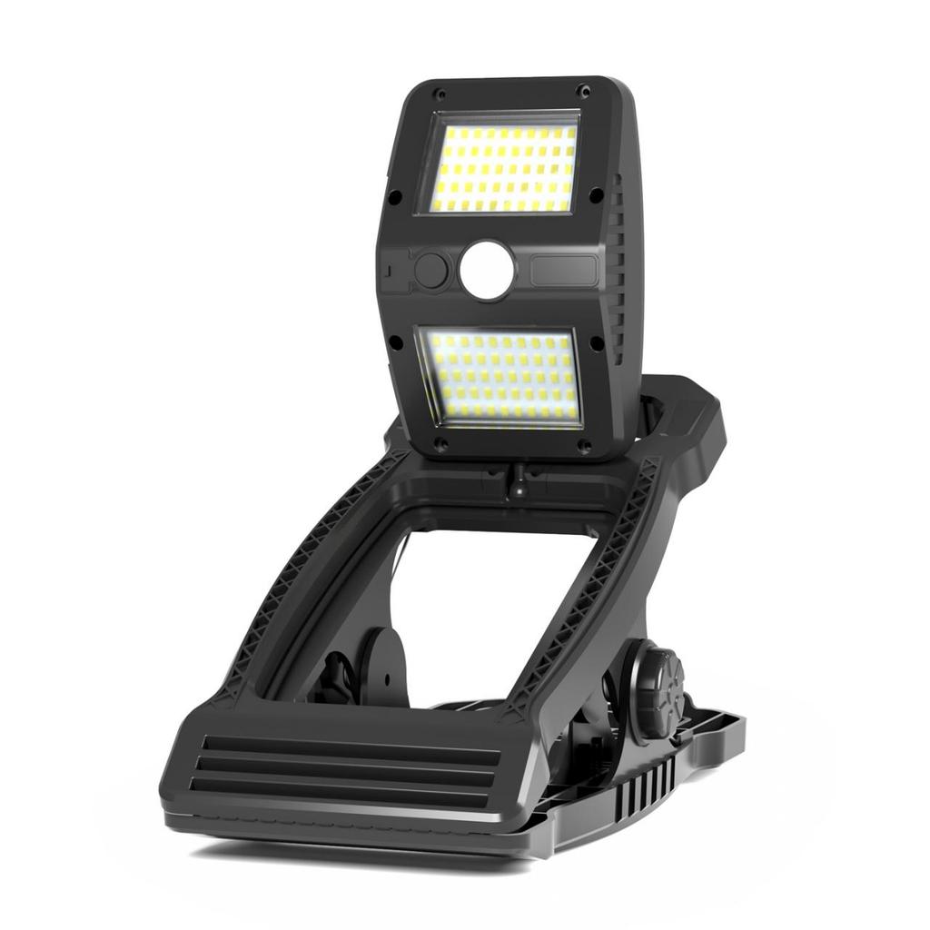 Solar Clamp Lights Outdoor Motion Sensor Waterproof 3 Modes LED Work Light For Camping Fence Garage Garden Lighting