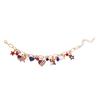 American Independence Day alloy bracelet, red blue white pendant, flag alloy accessory pendant, length 19+5cm tail chain
