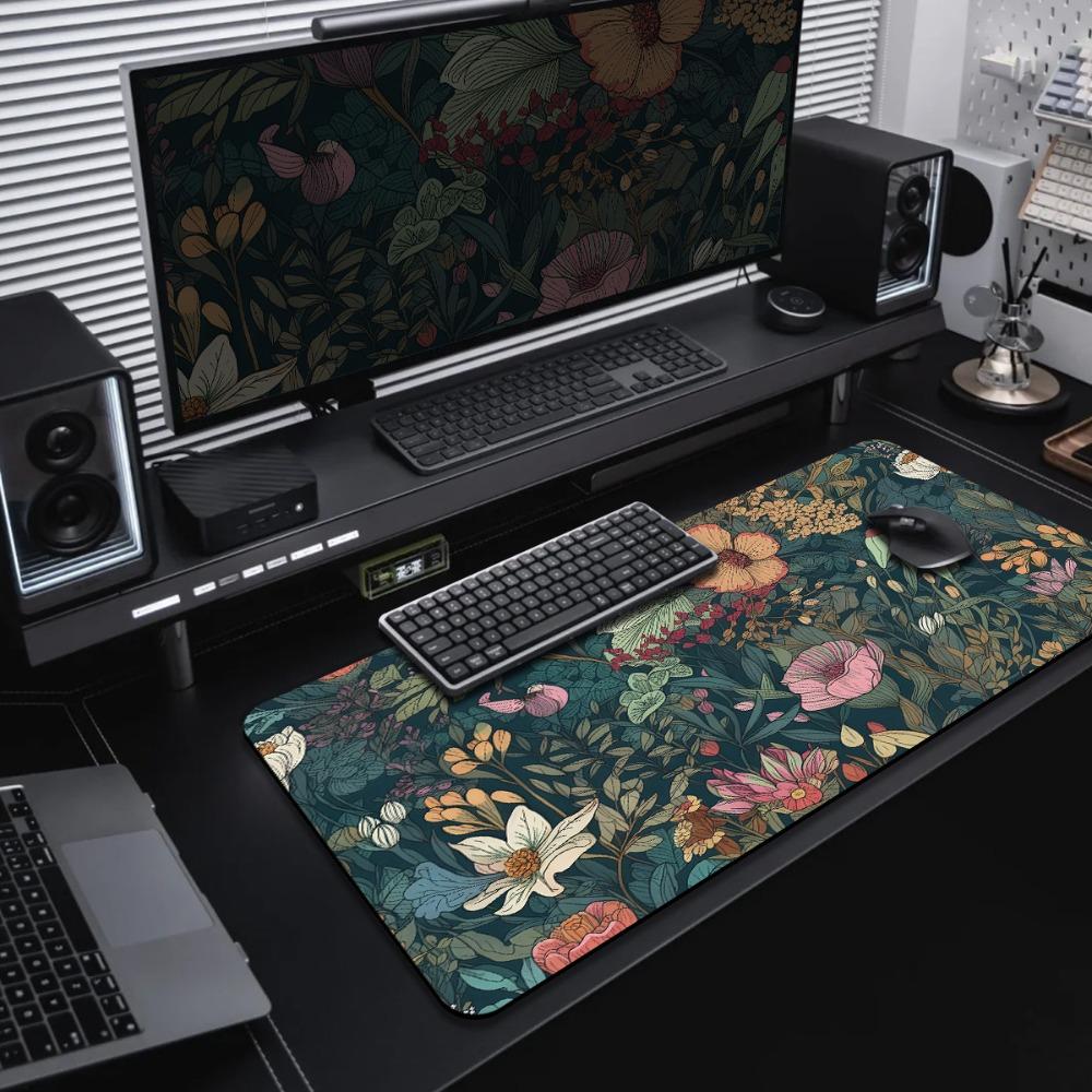 Game Mouse Pad And Pc Desktop Keyboard Floral And Plant Pattern Laptop Protection Pad And Desktop