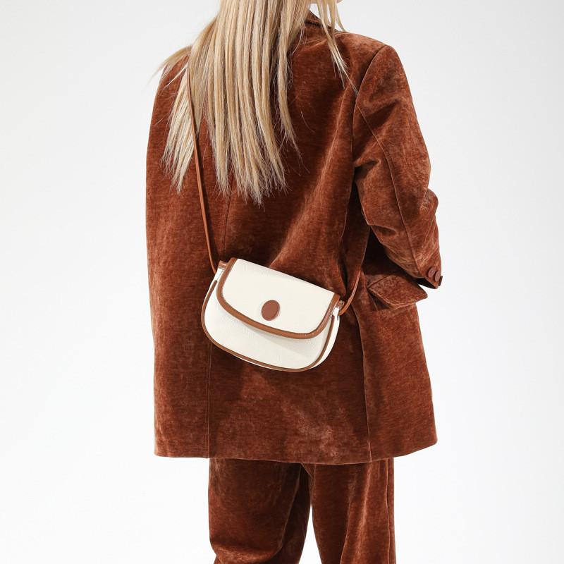 Trendy Colorblock Litchi Texture Casual Shoulder Bag For Women In Spring 2024