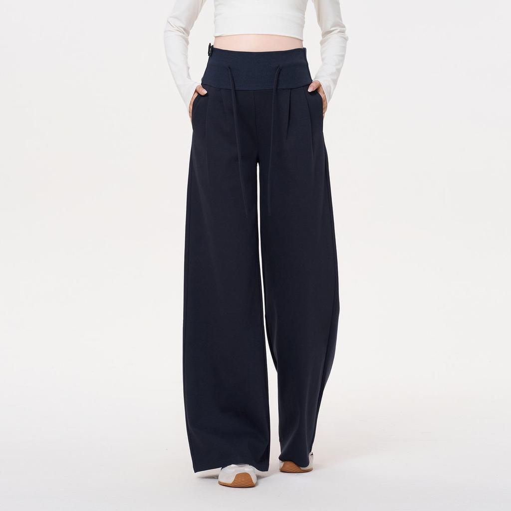 Masanon 2025 Maternity Wide-Leg Drawstring Pants – Comfortable Autumn Wear