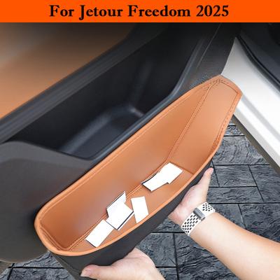 For Jetour Freedom 2026 Car Door Slot Mats Storage Box Leather Protective Pad Glove Box WaterProof Mat Interior Accessories
