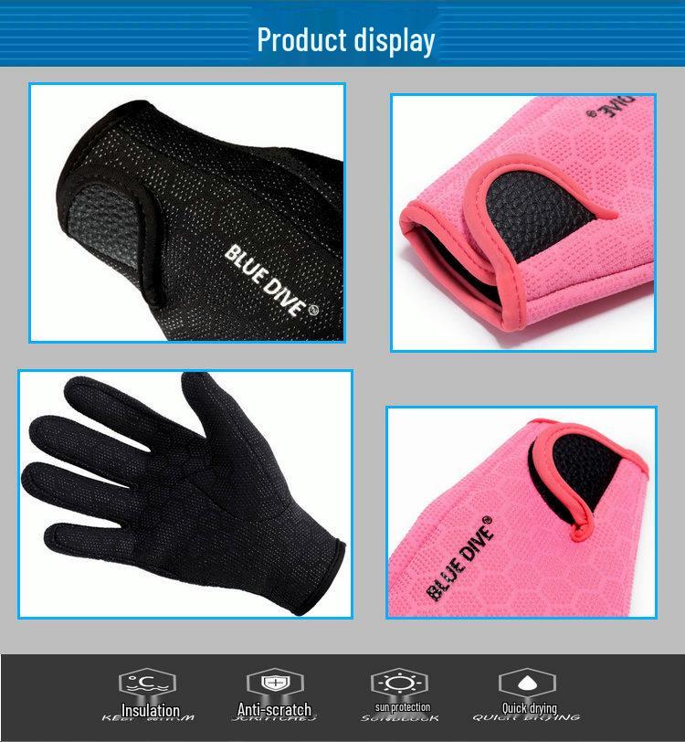 Diving Surfing Gloves 1.5mm - Non-slip, Wear-resistant, Warm for Snorkeling, Rafting, Paddleboarding, and Winter Swimming.