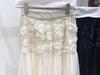 Zhi Hetang - Women's Elegant High-Waisted A-Line Floral Lace Mesh Skirt