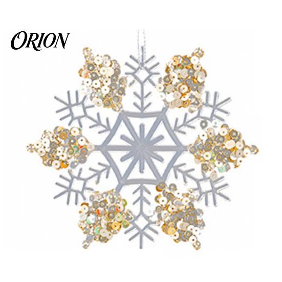Christmas Tree Gift Ornaments Faux Crystal for Tree, Clear Snowflake/Starfish/Heart/Bird/Horse Hanging Decoration Decorations with Sequins Xmas Winter