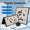 Gomoku Weiqi Magnetic Portable Folding Chess Set - Black & White Beginner Edition for Kids & Adults with Storage Feature