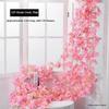 Multicolors Artificial Cherry Blossoms Vines  Wedding Party Garden Home Decor