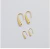French Choker 18K Gold Plated Geometric Stud Earrings with Water Drop Hook - Titanium Steel, Hot Selling & Unique Model F315.