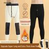 Men's Modal Fleece-Lined Thermal Pants with Knee Support