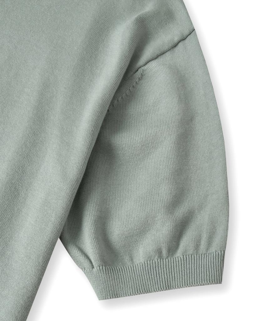 ASP Cotton Short Sleeve Collared Knit - Pale Mint