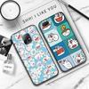 JW82 Doraemon Černé měkké pouzdro pro iPhone 16 15 Plus 14 13 Pro 8 SE XR XS Max P30 Nova 5T Y5P Y6 Y7 Y8P Y9 Realme C30 C33 C31 VIVO Y36 V27