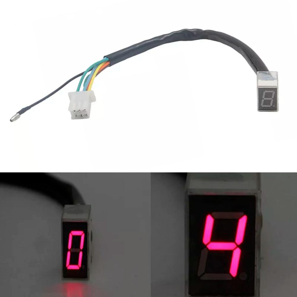 Easy-to-install Motorcycle Accessories 5 Gears Gear Indicator LED Digital Digital LED 32.5cm Black Gear Shift Sensor Display