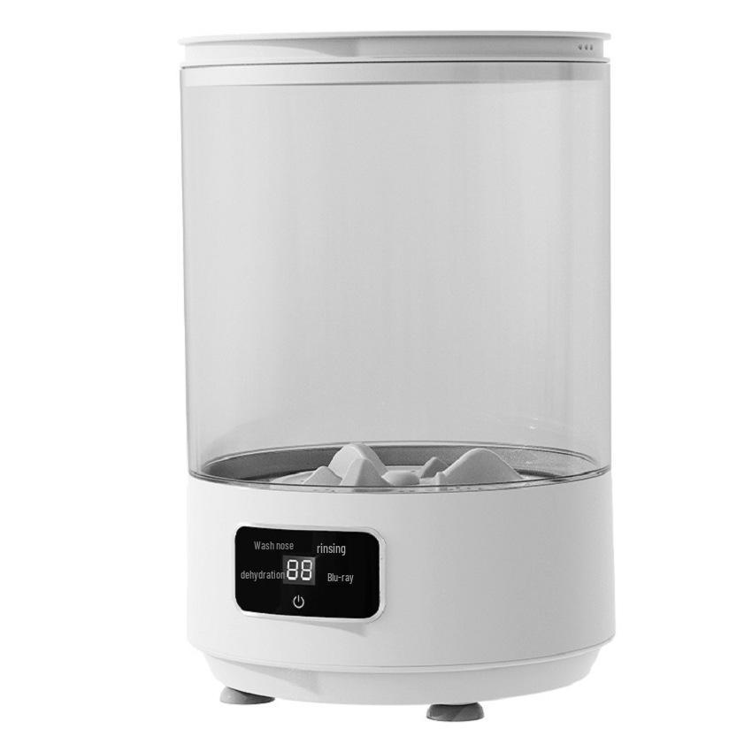 4L Portable Mini Washing Machine: Foldable, Rechargeable, Compact Washer for Underwear, Baby Clothes, Socks, and Dorm Laundry.