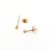Glory_Arden [Unisex] Surgical Steel Rose Gold 3Mm Ball Earrings / Gbse-055