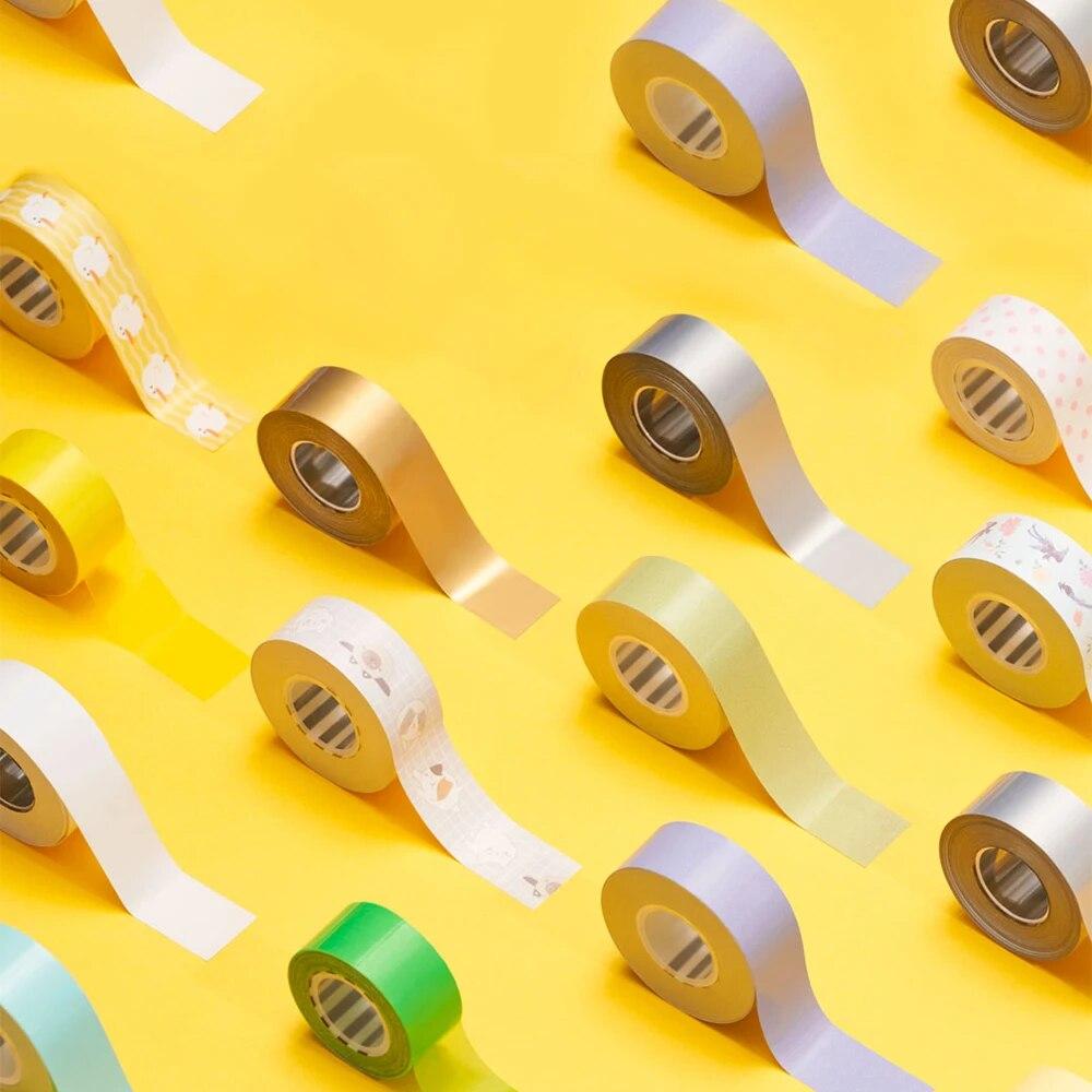 10 Rollen 16 mm x 4 m Etikettenband für MakeID L1 Bluetooth-Thermoetikettendrucker L1-A Pocket Maker Tintenloser Druck DIY-Aufkleber für Zuhause