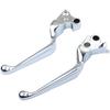 Chrome Hand Levers Brake Lever + Clutch Lever Replacement For Harley Hand Controls 1996-2006