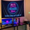 Wandteppich Gaming Gamer Neonschild