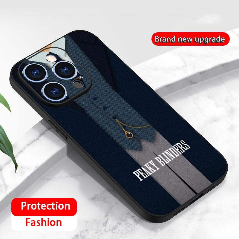 

Blinders cool man Tommy Shelby ins Phone Case For iPhone 16 16e 15 14 13 12 11 Plus Mini Pro Max Soft black Shockproof Cover iPhone XR