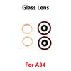 For ZTE Blade A34 Rear Back Camera Glass Lens With Adhesive Sticker Replacement Repair Parts