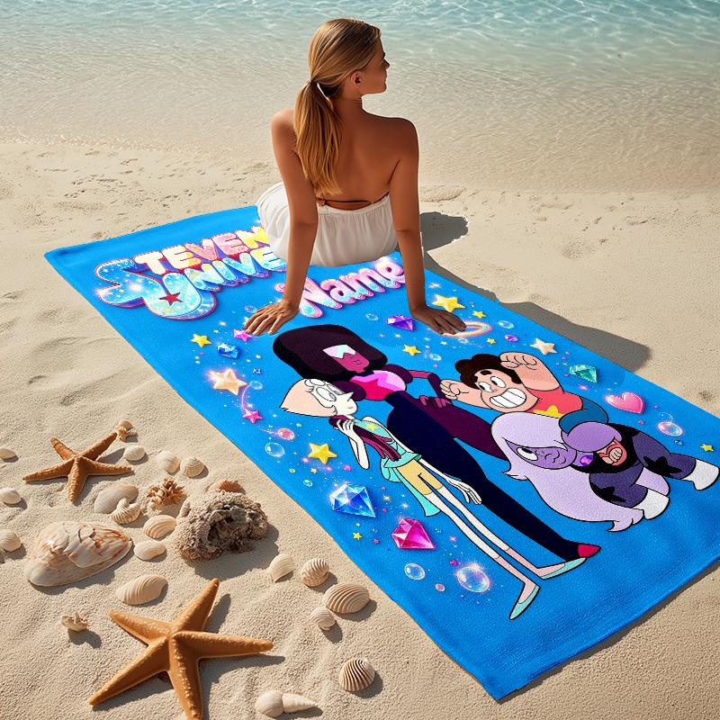 Custom Name Teven Universe Quick-drying, highly absorbent beach towel,suitable for the beach, pool, gym, and travel.Sports sweat Towel