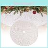 Stunning Silver Sequined Christmas Tree Skirt 116cm Ideal For Holiday Party Decorations