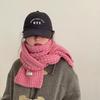 Thickened Knitted Wool Scarf Solid Color Labeling Knitted Yarn Scarf Cold Protection Warm Neck Warmer Cold Weather