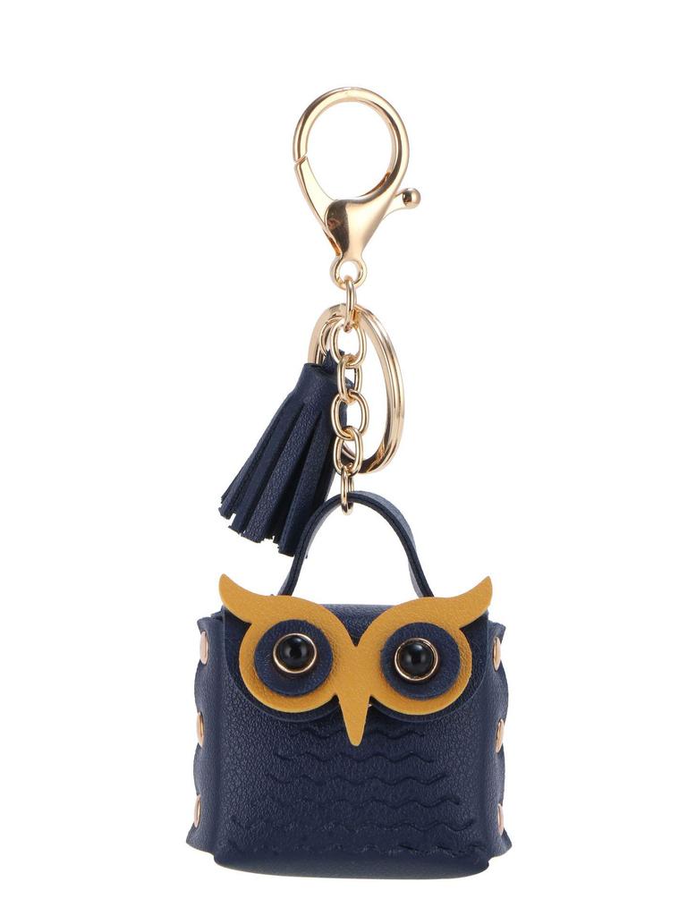 Korean Tassel Owl Coin Purse & Keychain – Trendy Cartoon Earphone Bag Charm